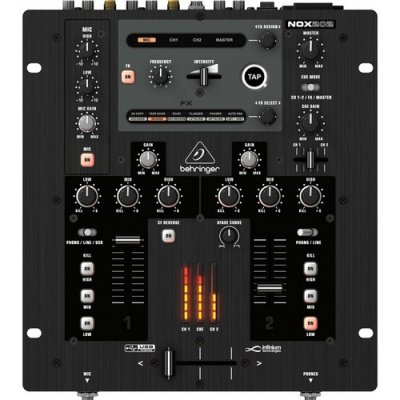 Behringer NOX202 Mixer DJ 2Ch 1Mic 2Line USB interface 24Bit Digital FX