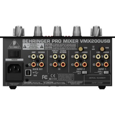 Behringer VMX200USB Mixer DJ 2 Ch w/ 3 Band EQ