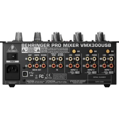 Behringer VMX300USB Mixer DJ 3 Ch w/ 3Band EQ