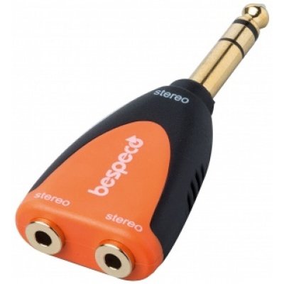Bespeco SLAD230 3.5JKf(2) to 3.5JKm Cable & Adapter