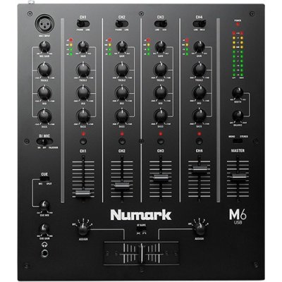 Numark M6USBBLACK 4-Channel USB DJ Mixer