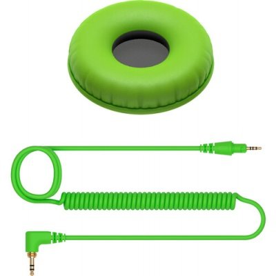 Pioneer DJ HC-CP08-G Green Cable & Earpads for HDJ-CUE1 Headphones Accessories