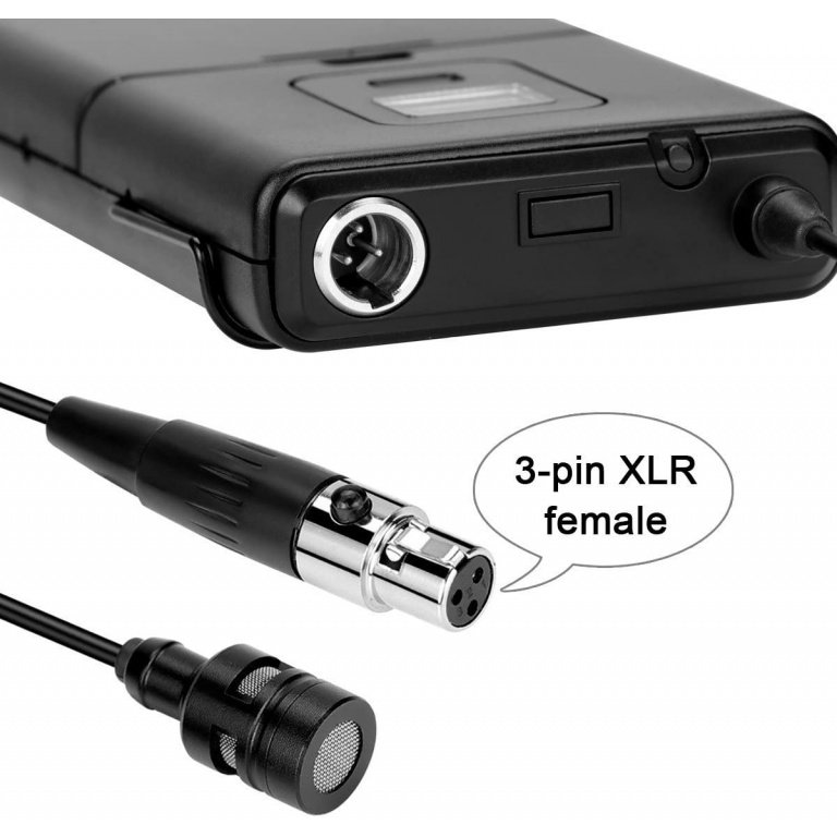 Fifine K037 20 Channel UHF Wireless Lavalier Lapel Microphone
