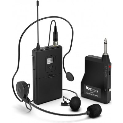 Fifine K037B Wireless Microphone system with Headset & Lavalier Lapel Mics