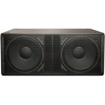 QSC Gp218-Sw-Bk Dual 18" Subwoofer; Same Acoustical Performance As The Wl218-Sw, Rectangular Enclosure With 16 X M10Suspension Points; Available In Black