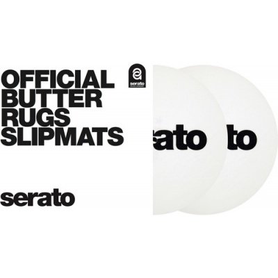 Serato 12" Serato Butter Rug Slipmat White with Black Logo Control Vinyls for Turntables