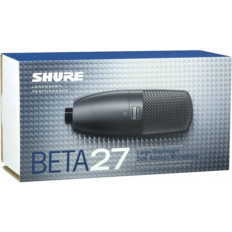 Shure BETA 27 Side Address Condenser Supercardioid Microphone, XLR