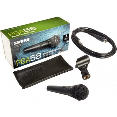 Shure PGA58-QTR-E Cardioid Dynamic Vocal Microphones, On-Off Switch