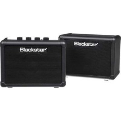 Blackstar BA102016 Fly3 Stereo Pack - 6 Watt 2 x 3" Black Guitar ComboMini Amplifier with Extension Speaker