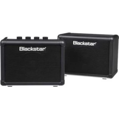 Blackstar BA102016 Fly3 Stereo Pack - 6 Watt 2 x 3" Black Guitar Combo Mini Amplifier with Extension Speaker