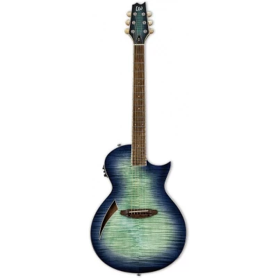 ESP LTD TL-6 Thinline Acoustic Guitar - Aqua Marine Burst Finish