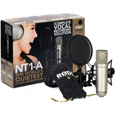 Rode NT1A Studio Microphone Incredibly quiet 1" cardioid condenser microphone