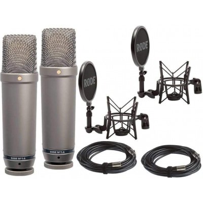 Rode NT1AMP Studio Microphone Pair of acoustically matched NT1-A 1" cardioid condenser microphones