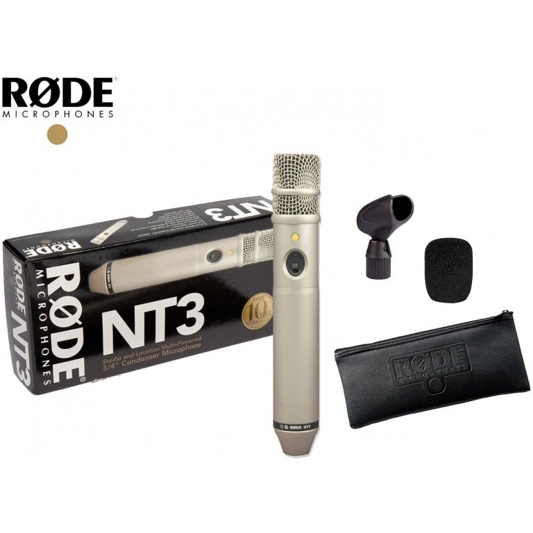 Rode NT3 Studio Microphone Multi-powered 3/4" cardioid condenser microphone
