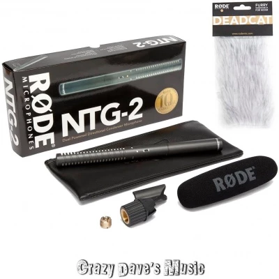 Rode NTG2 Shotgun Microphone Directional super cardioid condenser shotgun microphone with switchable HPF