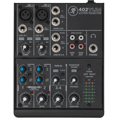 Mackie 402VLZ4 4 Channel Compact Analog Mixer with Onyx Mic Preamp