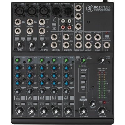 Mackie 802VLZ4 8 Channel Compact Analog Mixer with Onyx Mic Preamp