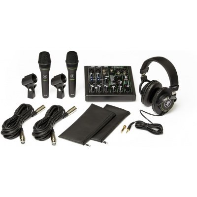 Mackie Performer Bundle UK  is Content Bundle with 6 Channel Mixer with Effects & USB,  2 Dynamic Microphones, and Headphone