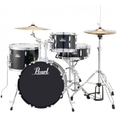 Pearl RS584C/C#31 Road Show 4pc Drum Set 1812B/1007T/1410F/1350S With Cymbal & Hardware Jet Black