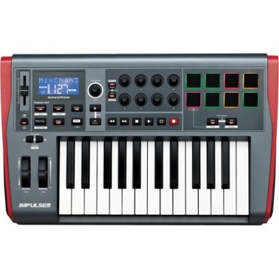 Novation Impulse 25  25 Key MIDI Controller Keyboard with 8 Velocity Sensitive Pads and Automap Support