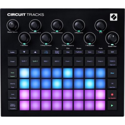 Novation Circuit Tracks All-in-one Studio Groovebox Sequencer with 2 Synth, 2 MIDI and 4 Drum Tracks