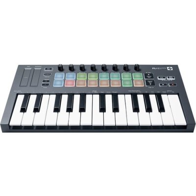 Novation FLkey Mini 25 Mini-Key MIDI Keyboard with 16 Pads and Seamless Integration with FL Studio