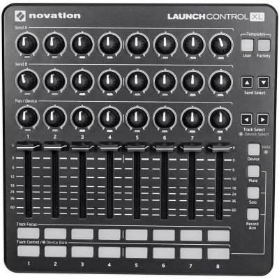 Novation Launch Control XL Mk2  Ultimate Customisable Controller for Ableton Live with 24 Knobs, 8 Faders