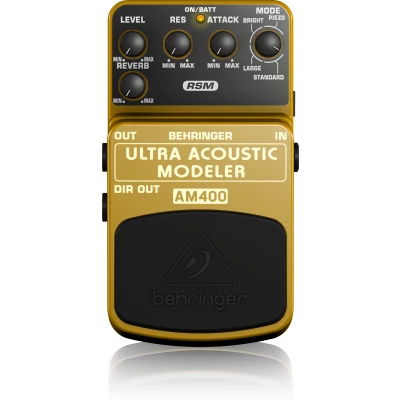 Behringer AM400 Guitar Effects Pedal Electric to Acoustic Guitar Modeling