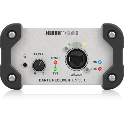 Klark Teknik DN 30R 2 Channel Dante Audio Receiver for High-Performance Networking