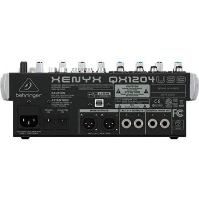 Behringer QX1204USB Mixer Audio 8 CH (4 Mono & 2 Stereo) w/ KLARK TEKNIK Multi-FX Processor USB Interface and Wireless Option