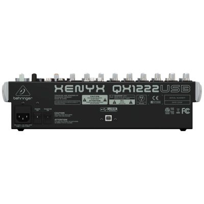 Behringer QX1222USB Mixer Audio 10 CH (6 Mono & 2 Stereo) w/ KLARK TEKNIK Multi-FX Processor USB Interface and Wireless Option