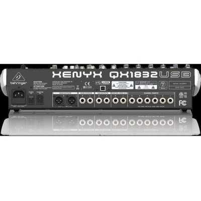 Behringer QX1832USB Mixer Audio 18 CH (6 Mono & 4 Stereo) w/ KLARK TEKNIK Multi-FX Processor USB Interface and Wireless Option