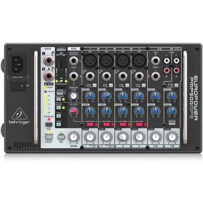Behringer PMP500MP3 Ultra-Compact 500-Watt 8-Channel Powered Mixer with MP3 Player
