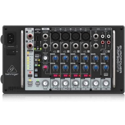 Behringer PMP500MP3 Ultra-Compact 500-Watt 8-Channel Powered Mixer with MP3 Player