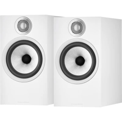 Bowers & Wilkins 606 S2 Anniversary Edition 2-Way Standmount Loudspeaker, White - Pair