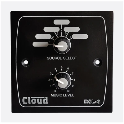 Cloud RSL-6B Remote Music Source and Level Control Plate in Black