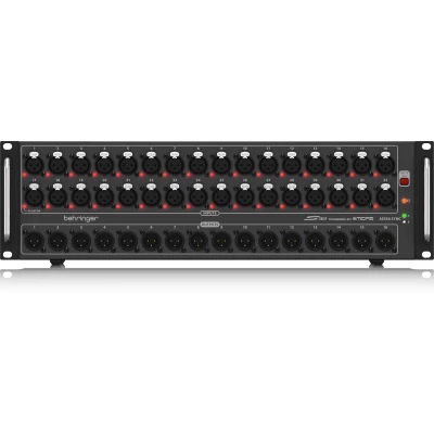 Behringer  S32  I/O Box with 32 Remote-Controllable Midas Preamps, 16 Outputs and AES50 Networking featuring Klark Teknik SuperMAC Technology