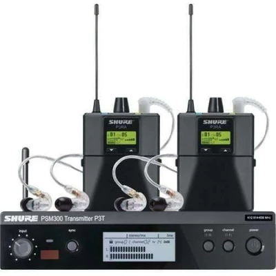 Shure P3TUKRA215TWP-K3E PSM 300 Twin-Pack Pro Wireless In-Ear Monitor Kit