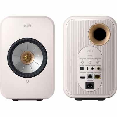 KEF LSXII Definitive Compact Wireless HiFi Bookshelf Speakers White - Pair