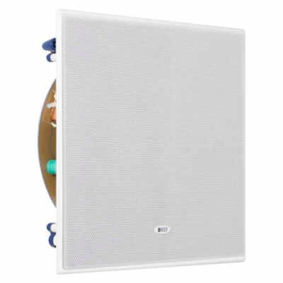 KEF Ci200QS UNI-Q 2 Square In-Wall Subwoofer White - Single