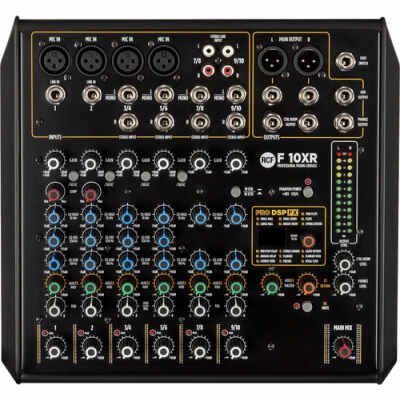 RCF F-10XR 10-Channel Mixer with Multi-FX and Stereo USB Interface