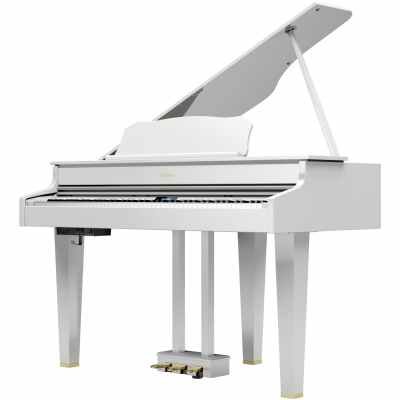 Roland GP607-PW Digital Piano, 88 Keys, Polished White
