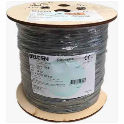 Belden 5200UE 2CORE, 16AWG STRANDED, BC, PP/PVC, UNSHIELDED, SECURITY AND COMMERCIAL AUDIO CABLE