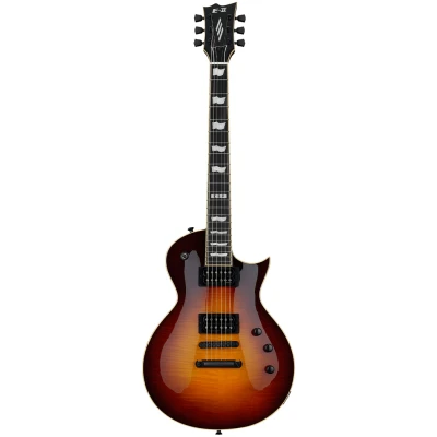 ESP E-II Eclipse Full Thickness Flammed Maple Electric Guitar - Tobacco Sunburst Finish Including ESP Hard Case