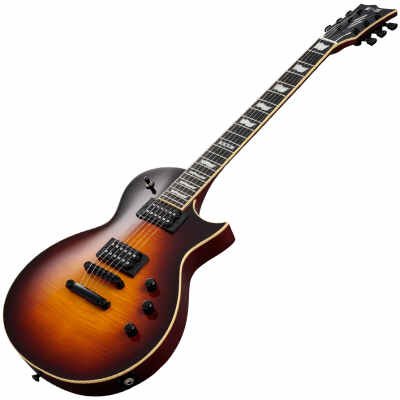 ESP E-II Eclipse Full Thickness Flammed Maple Electric Guitar - Tobacco Sunburst Finish Including ESP Hard Case