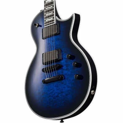 ESP E-II Eclipse Series Electric Guitar Quilted Maple Top Reindeer Blue Finish, Includes ESP Hard Case