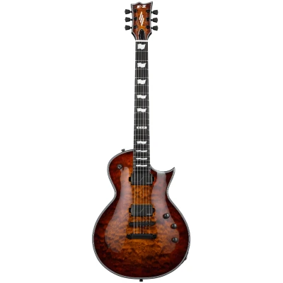 ESP E-? Eclipse Series Electric Guitar Quilted Maple Top Tiger Eye Sunburst Finish Includes ESP Hard Case