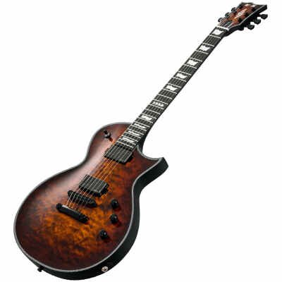 ESP E-? Eclipse Series Electric Guitar Quilted Maple Top Tiger Eye Sunburst Finish Includes ESP Hard Case