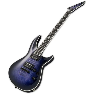 ESP E-II Horizon 3 Flame Maple in Reindeer Blue Finish, includes ESP Hard Case