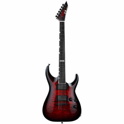 ESP E-II Horizon Quilted Maple Top Neck Through II, See Thru Black Cherry Sunburst Finish, Includes ESP Hard Case